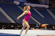 May 17, 2024: Gymnast JADE CAREY during podium training for the 2024 Core Hydration Classic. The event is being held at the XL Center in Hartford, CT. Melissa J. Perenson\/CSM (Credit Image: Â Melissa J. Perenson\/Cal Sport Media