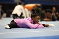 May 17, 2024: Gymnast SIMONE BILES during podium training for the 2024 Core Hydration Classic. The event is being held at the XL Center in Hartford, CT. Melissa J. Perenson\/CSM (Credit Image: Â Melissa J. Perenson\/Cal Sport Media