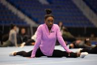 May 17, 2024: Gymnast SIMONE BILES during podium training for the 2024 Core Hydration Classic. The event is being held at the XL Center in Hartford, CT. Melissa J. Perenson\/CSM (Credit Image: Â Melissa J. Perenson\/Cal Sport Media