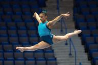 May 17, 2024: Gymnast TIANA SUMANASEKERA during podium training for the 2024 Core Hydration Classic. The event is being held at the XL Center in Hartford, CT. Melissa J. Perenson/CSM (Credit Image: Â Melissa J. Perenson/Cal Sport Media