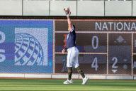 May 17, 2024: Kansas City Royals outfielder Hunter Renfroe (16) catches a fly ball for an out against the Oakland Athletics during the first inning at Kauffman Stadium in Kansas City, MO. David Smith/CSM (Credit Image: Â David Smith/Cal Sport Media
