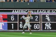 May 17, 2024: Oakland Athletics outfielder Abraham Toro (31) catches a fly ball for an out against the Kansas City Royals at Kauffman Stadium in Kansas City, MO. David Smith/CSM (Credit Image: Â David Smith/Cal Sport Media
