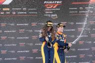 May 18, 2024: Samantha Tan and Neil Verhagen (38) with ST Racing in the BMW M4 GT3 take the Pro-Am race 1 victory who also finished second in the overall running at the Fanatec GT World Challenge America, Circuit of The Americas. Austin, Texas. Mario Cantu\/CSM(Credit Image: Mario Cantu\/Cal Sport Media