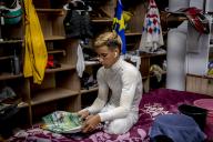 May 18, 2024, Baltimore, Md, USA: Scenes from the jockeysâ room before racing starts on Preakness Stakes Day at Pimlico Race Course in Baltimore, MD on May 18, 2024. Carlos Calo\/Eclipse Sportswire\/CSM(Credit Image: Carlos Calo\/Cal Sport Media