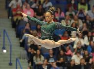 May 18, 2024: Reigning Olympic All Around gold medalist Sunisa Lee competes on the balance beam during the 2024 Core Hydration Classic at the XL Center in Hartford, CT. Kyle Okita/CSM (Credit Image: Â Kyle Okita/Cal Sport Media