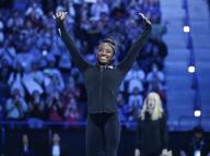 May 18, 2024: Simone Biles is introduced prior to the 2024 Core Hydration Classic at the XL Center in Hartford, CT. Kyle Okita/CSM (Credit Image: Â Kyle Okita/Cal Sport Media