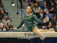May 18, 2024: Sunisa Lee competes on the balance beam during the 2024 Core Hydration Classic at the XL Center in Hartford, CT. Kyle Okita\/CSM (Credit Image: Â Kyle Okita\/Cal Sport Media