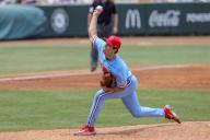 May 18, 2024: Ole Miss starting pitcher Mason Nichols (45) delivers a pitch to the plate during NCAA Baseball action between the Ole Miss Rebels and the LSU Tigers at Alex Box Stadium, Skip Bertman Field in Baton Rouge, LA. Jonathan Mailhes/CSM (Credit Image: Â Jonathan Mailhes/Cal Sport Media