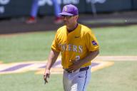 May 18, 2024: LSU Head Coach Jay Johnson walks base to the dugout after questioning a call during NCAA Baseball action between the Ole Miss Rebels and the LSU Tigers at Alex Box Stadium, Skip Bertman Field in Baton Rouge, LA. Jonathan Mailhes/CSM (Credit Image: Â Jonathan Mailhes/Cal Sport Media