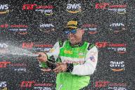 May 19, 2024: Curt Swearingin (7) Pirelli GT4 America - Pro/AM celebrates the win of race 2 at the Fanatec GT World Challenge America, Circuit of The Americas. Austin, Texas. Mario Cantu/CSM(Credit Image: Mario Cantu/Cal Sport Media