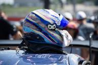 May 19, 2024: Samantha Tan race helmet sits on top of car (38) with ST Racing in the BMW M4 GT3 celebrates the Pro-Am race 2 win at the Fanatec GT World Challenge America, Circuit of The Americas. Austin, Texas. Mario Cantu/CSM(Credit Image: Mario Cantu/Cal Sport Media