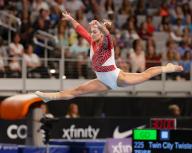 May 31, 2024: Lexi Zeiss competes on the floor exercise during the Woman