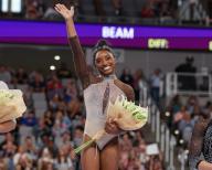 June 2, 2024: Simone Biles is introduced as the all around champion of the senior women