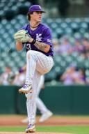 June 2, 2024: Ty Ruhl #23 Kansas State pitcher begins his wind up on the mound. Kansas State defeated Southeast Missouri State 7-2 in Fayetteville, AR. Richey Miller/CSM(Credit Image: Richey Miller/Cal Sport Media