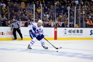 April 14, 2018: Toronto Maple Leafs defenseman Morgan Rielly (44) in game action during game two of the first round of the National Hockey League