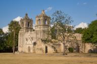 Mission Concepcion in the San Antonio Missions National Historic Park, San Antonio, Texas. A UNESCO World Heritage Site