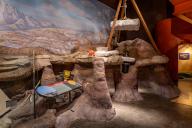 Recreation of an paleontological dig site in the Utah Field House of Natural History Museum. Vernal, Utah