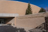 Rear entrance of the Utah Field House of Natural History State Park Museum in Vernal, Utah