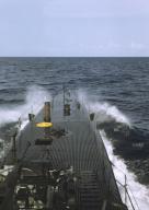 Pacific Ocean. US submarine at sea during WW II