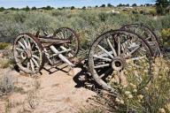 USA, Utah, Pipe Spring National Monument, Arizona Strip, Mormon Pioneer Farm Wagon (Large format sizes available