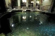 Europe, England, Bath, Roman Baths. Plunge pool with coins, baths flourished in 1st-5th centuries