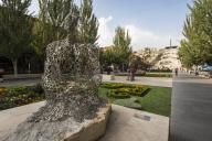 Shadows I, metal sculpture by Jaume Plensa, on display at the Cafesjian Museum of Art in the Yerevan Cascade; Yerevan, Armenia