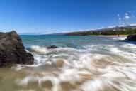 Hapuna Beach Park shoreline, South Kohala; Island of Hawaii, Hawaii, United States of