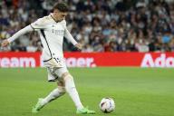 Fede Valverde of Real Madrid CF during the La Liga match between Real Madrid and Deportivo Alaves played at Santiago Bernabeu Stadium on May 14, 2024 in Madrid, Spain. Â Senis / Cebolla 