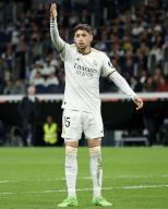 Fede Valverde of Real Madrid CF during the La Liga match between Real Madrid and Deportivo Alaves played at Santiago Bernabeu Stadium on May 14, 2024 in Madrid, Spain. Â Senis / Cebolla 
