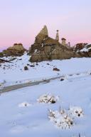Bisti Badlands, Monolit und Gesteinsaeule aus Lehm und Sandstein geformt, USA, New Mexico, Bisti Wilderness | Bisti Badlands, USA, New Mexico, Bisti