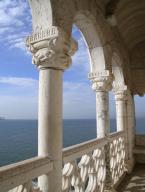 Blick aufs offene Meer vom Torre de Belém, Portugal, Lissabon | view at the open sea from Torre de Belém, Belém Tower, Portugal,
