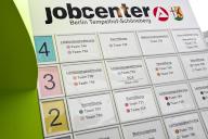 PRODUCTION - 28 March 2024, Berlin: An overview to guide you through the Jobcenter Tempelhof-Schöneberg. Photo: Jens Kalaene\/dpa