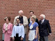 02 May 2024, Great Britain, London: John Cleese (back l), comedian from Great Britain and Adam Jackson-Smith (back r), actor, stand together with the actors of the play "Fawlty Towers" Anna-Jane Casey (front, l-r), Hemi Yeroham, Victoria Fox and Paul Nicholas. Photo: Benedikt von Imhoff/dpa