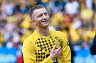 04 May 2024, Dortmund: Borussia Dortmund\'s Marco Rose was cheered by the fans after the end of the match against Augsburg, which ended in a 5-1 home win, in which he scored a goal and provided two assists. Photo: Bernd Thissen\/dpa - IMPORTANT NOTICE: The DFL \/ DFB rules prohibit any use of photographs in the form of image sequences and\/or quasi video