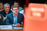 FILED - 24 June 2023, Saxony, Chemnitz: The photo from June 24, 2023 shows MEP Matthias Ecke (SPD, M), who was nominated as a candidate again at the state party conference of the SPD Saxony in Chemnitz. The 41-year-old Ecke was attacked on Friday evening. He suffered a fracture to his cheekbone and eye socket as well as hematomas to his face, said Saxony\'s SPD leader Homann on Sunday afternoon. Ecke had undergone surgery on Sunday and was doing well under the circumstances. After the brutal attack on the Dresden SPD European politician, a 17-year-old turned himself in to the police. Photo: Heiko Rebsch\/dpa