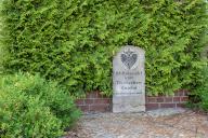 11 May 2024, Brandenburg, Spremberg: A copy of a memorial stone "Center of the German Empire" stands in the town of Spremberg in the immediate vicinity of the original location. Between 1871 and 1920, the center of the former German Empire of 1871 was located here. The original memorial stone was severely damaged in 1946 and replaced by this copy in 1991. Photo: Frank Hammerschmidt/dpa