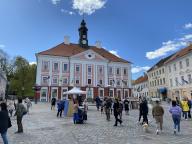 11 May 2024, Estonia, Tartu: The town hall of Tartu. Photo: Alexander Welscher/dpa