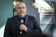 Omid Nouripour, BUENDNIS 90/DIE GRUENEN, photographed at a press event in Berlin, May 13, 2024. Today the campaign tours for the European elections of BUENDNIS 90/DIE GRUENEN start