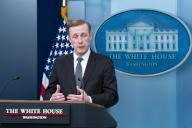 National Security Advisor Jake Sullivan responds to a question from the news media during the daily briefing at the White House in Washington, DC, USA, 13 May 2024. Sullivan briefed and responded to questions about President Bidens Israel policy. Credit: Shawn Thew / Pool via CNP