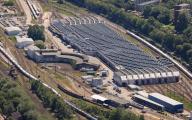 14 May 2024, Hamburg: View of the Hamburg-Eidelstedt ICE plant (aerial view). Photo: Christian Charisius/dpa