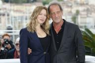 Lea Seydoux and Vincent Lindon pose at the photo call of 