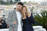 Raphael Quenard and Lea Seydoux pose at the photo call of 