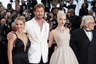 Elsa Pataky, Chris Hemsworth, Anya Taylor-Joy and George Miller attend the premiere of 