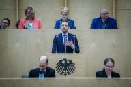 17 May 2024, Berlin: Michael Kretschmer (CDU), Minister President of Saxony, speaks at the meeting of the Bundesrat. Photo: Kay Nietfeld/dpa