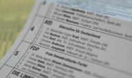 17 May 2024, Rhineland-Palatinate, Mainz: The names of the two leading AfD candidates for the European elections, Maximilian Krah and Petr Bystron, can be read on a ballot paper in the postal voting office of the city of Mainz. On June 9, 2024, the citizens of Rhineland-Palatinate are called to vote in the local and European elections. Following reports of possible Russian and Chinese connections between AfD politicians, there are calls for consequences. Photo: Arne Dedert/dpa