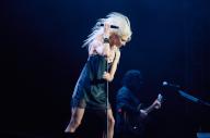 17 May 2024, North Rhine-Westphalia, Gelsenkirchen: AC/DC Power Up Tour - start of the German tour, Veltins Arena. Taylor Momsen, singer, from the support band "The Pretty Reckless". Photo: Bernd Thissen/dpa
