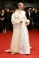 Uma Thurman attends the premiere of \'Oh Canada\' during the 77th Cannes Film Festival at Palais des Festivals in Cannes, France, on 17 May 2024