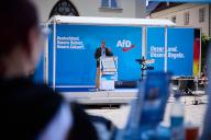 18 May 2024, Bavaria, Deggendorf: Peter Boehringer, member of the Bundestag for the AfD, speaks at a European election campaign event on the town square in Deggendorf. Photo: Tobias C. Köhler/dpa