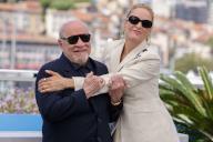 Paul Schrader and Uma Thurman pose at the photo call of 