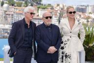 Richard Gere, Paul Schrader and Uma Thurman pose at the photo call of 